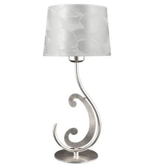 Mariann 1 Light Silver Leaf Table Lamp with Shade - Cusack Lighting