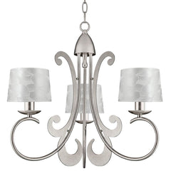 Mariann 3 Light Silver Leaf Wall Light with Shades - Cusack Lighting