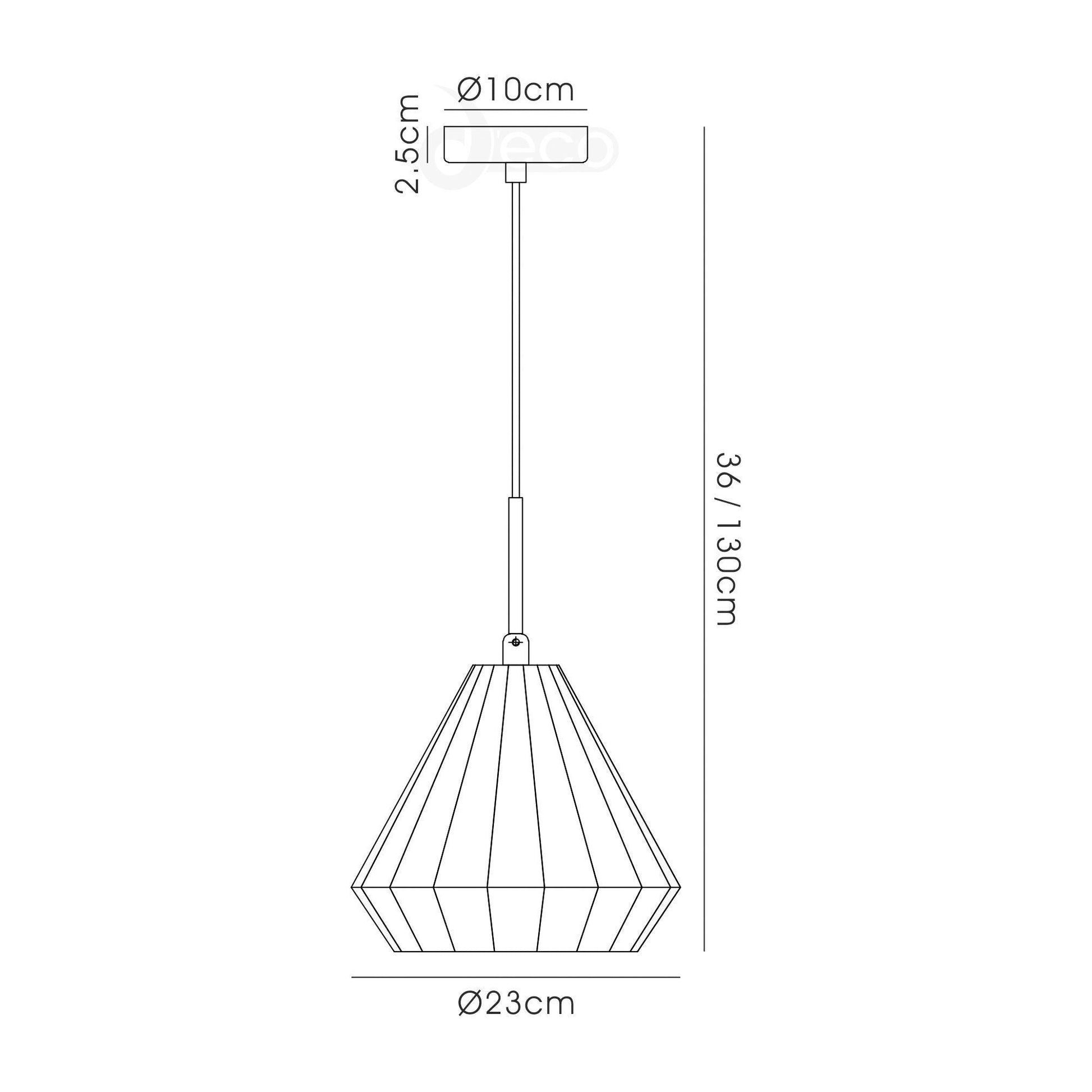 Markus Single Medium Cone Pendant 1 Light E27 Polished Chrome/Smoke Black Glass
