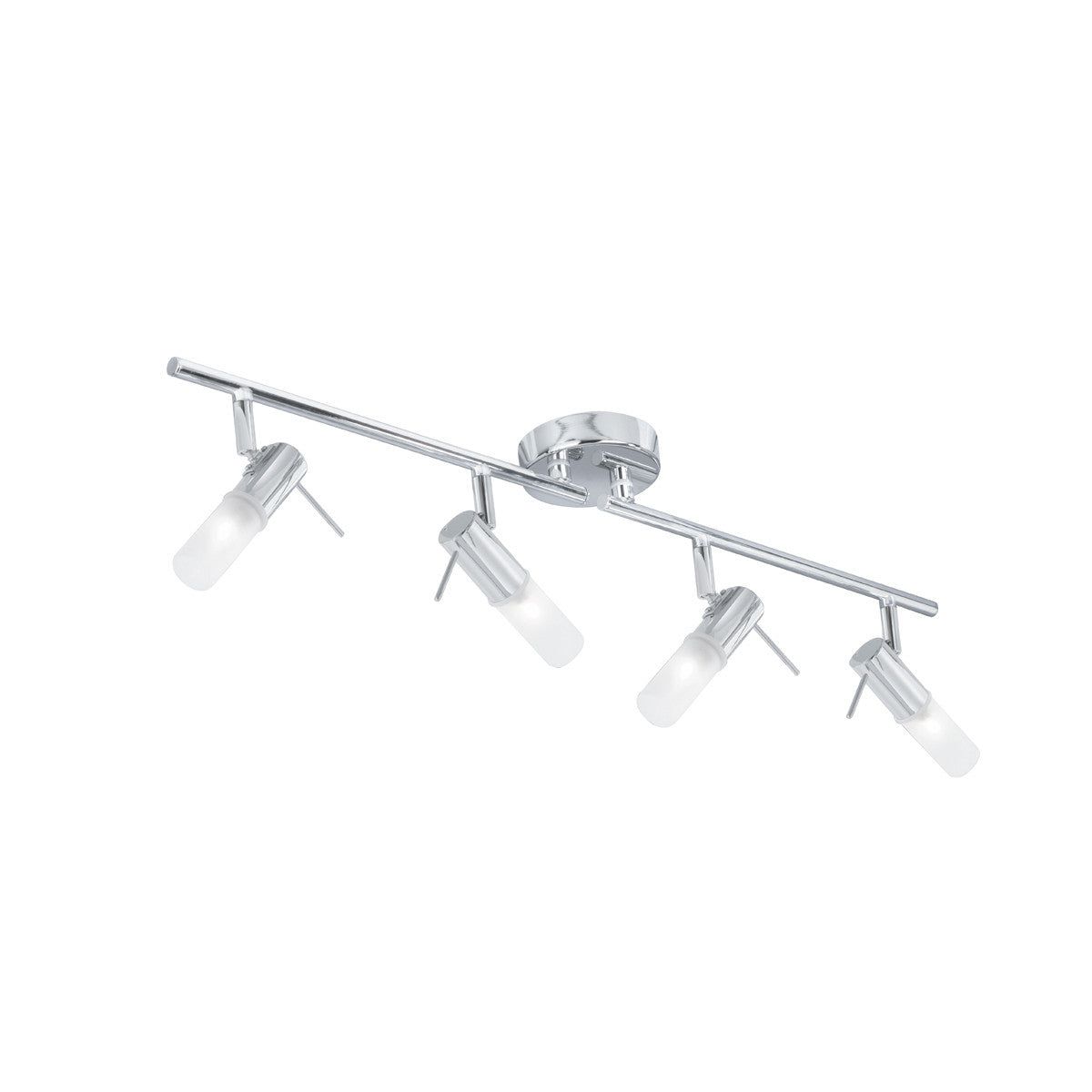 MARS IP44 CHROME 4 LIGHT BAR SPOTLIGHT FROSTED GLASSES - Cusack Lighting