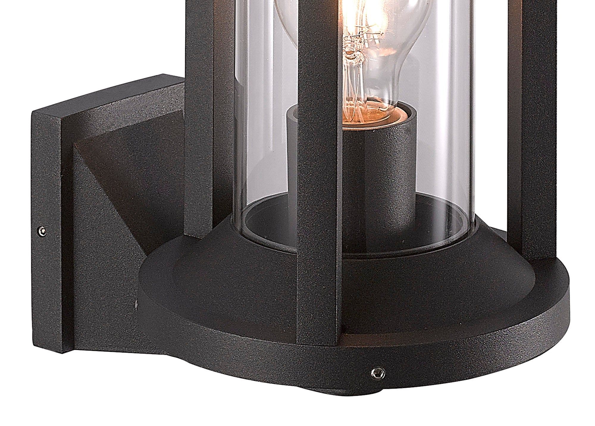 Masoni Wall Lamp Lantern, 1 x E27, IP65, Anthracite, 2yrs Warranty - Cusack Lighting