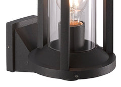 Masoni Wall Lamp Lantern, 1 x E27, IP65, Anthracite, 2yrs Warranty - Cusack Lighting