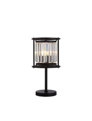 Belle Table Lamp, 1Lt x E27 - Satin Black & Clear IP20