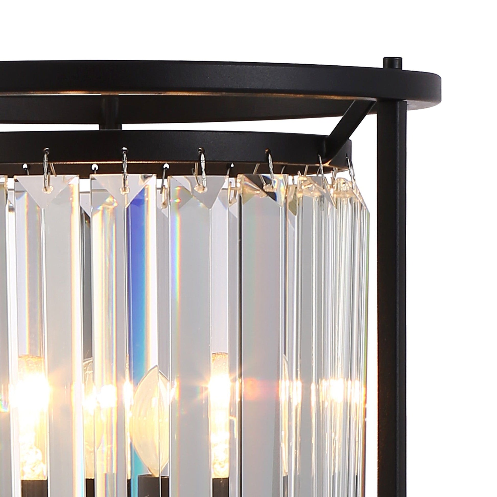 Belle Table Lamp, 1Lt x E27 - Satin Black & Clear IP20