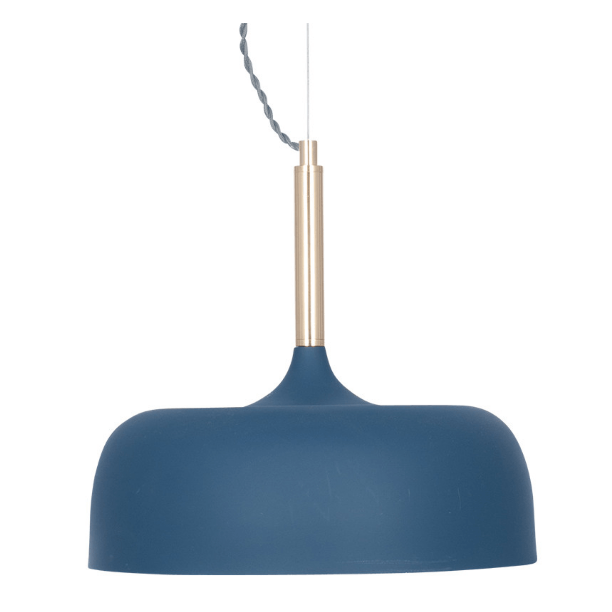 Matt Indigo Domed Metal Pendant - Cusack Lighting