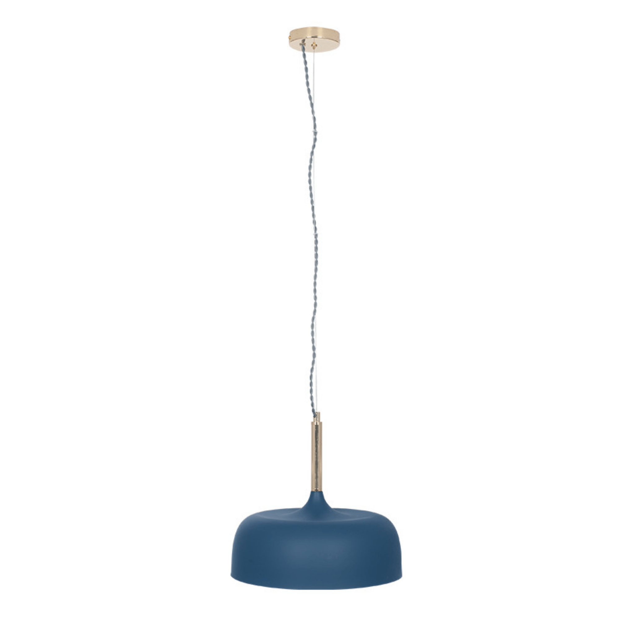 Matt Indigo Domed Metal Pendant - Cusack Lighting