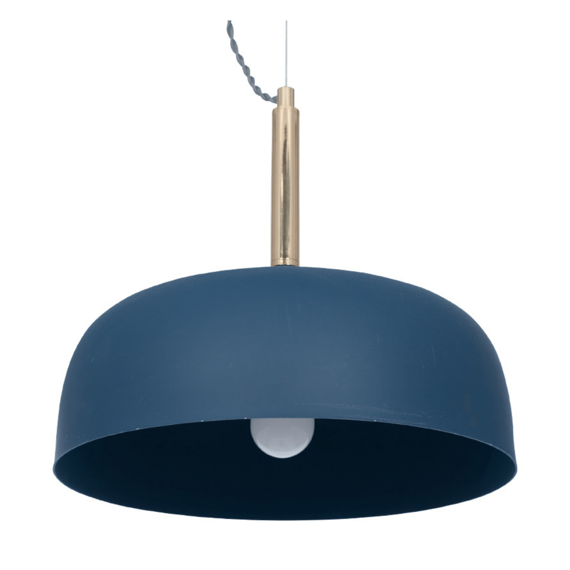 Matt Indigo Domed Metal Pendant - Cusack Lighting