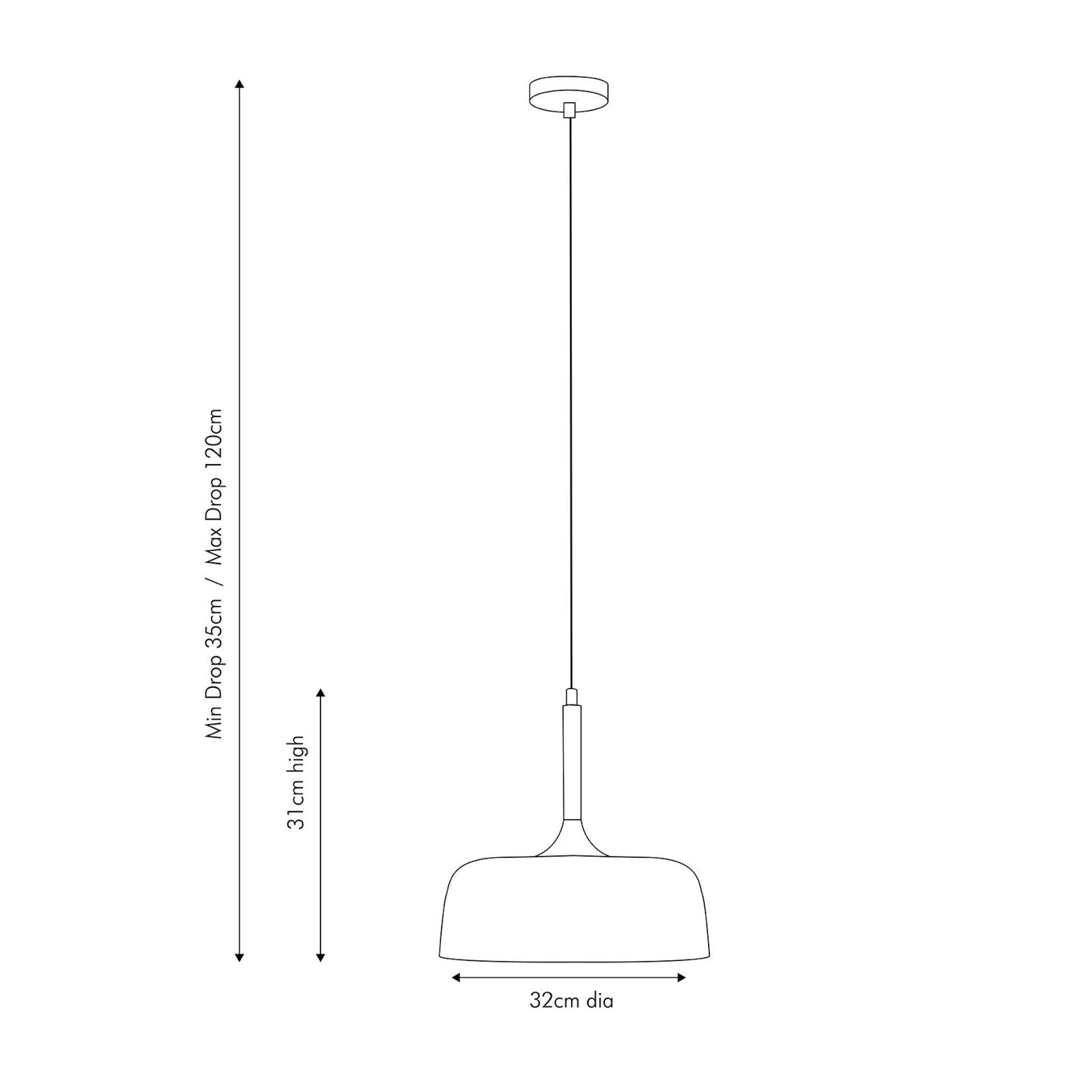 Matt Indigo Domed Metal Pendant - Cusack Lighting