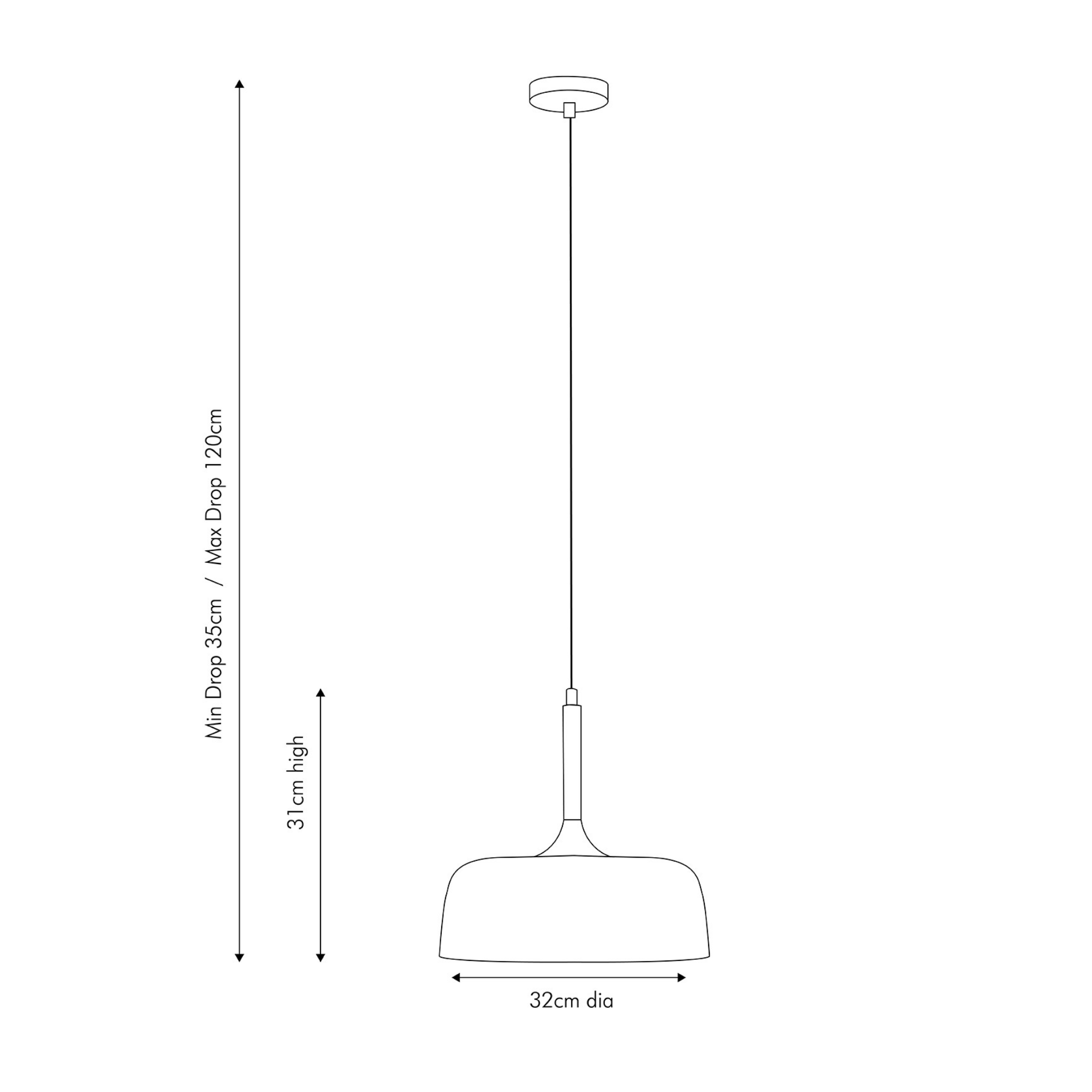 Matt Indigo Domed Metal Pendant - Cusack Lighting