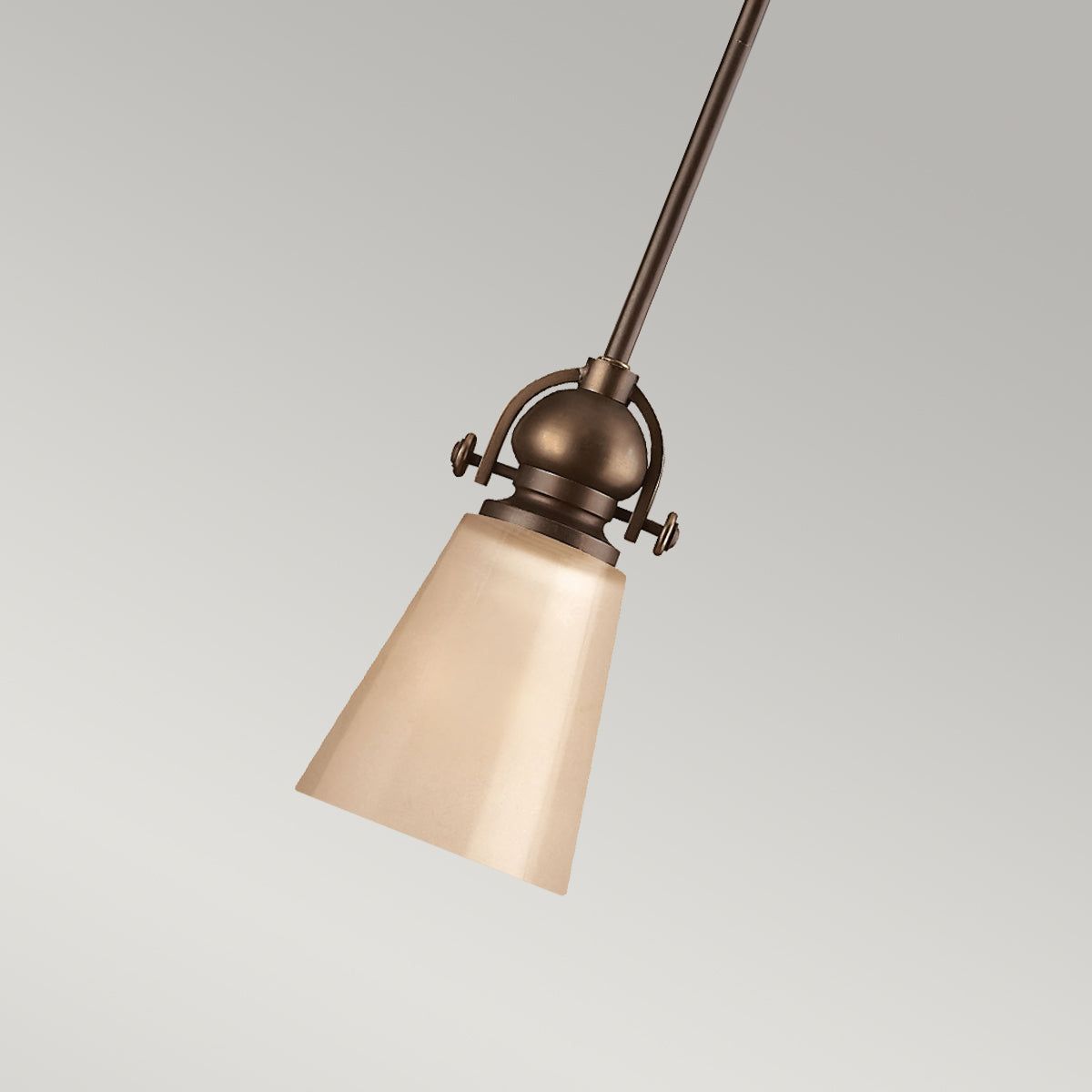 Mayflower 1Lt Small/Medium Pendant Ceiling Light - Olde Bronze Finish - Cusack Lighting