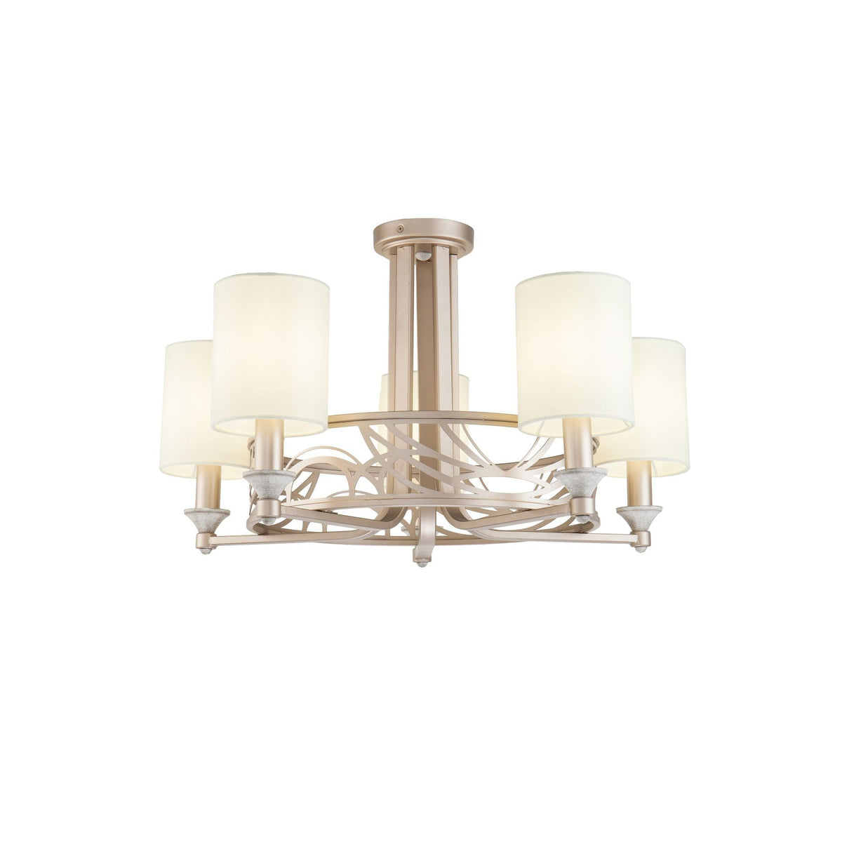 Maytoni 5Lt Vittoria Centre Ceiling Light - Cream Gold Finish IP20