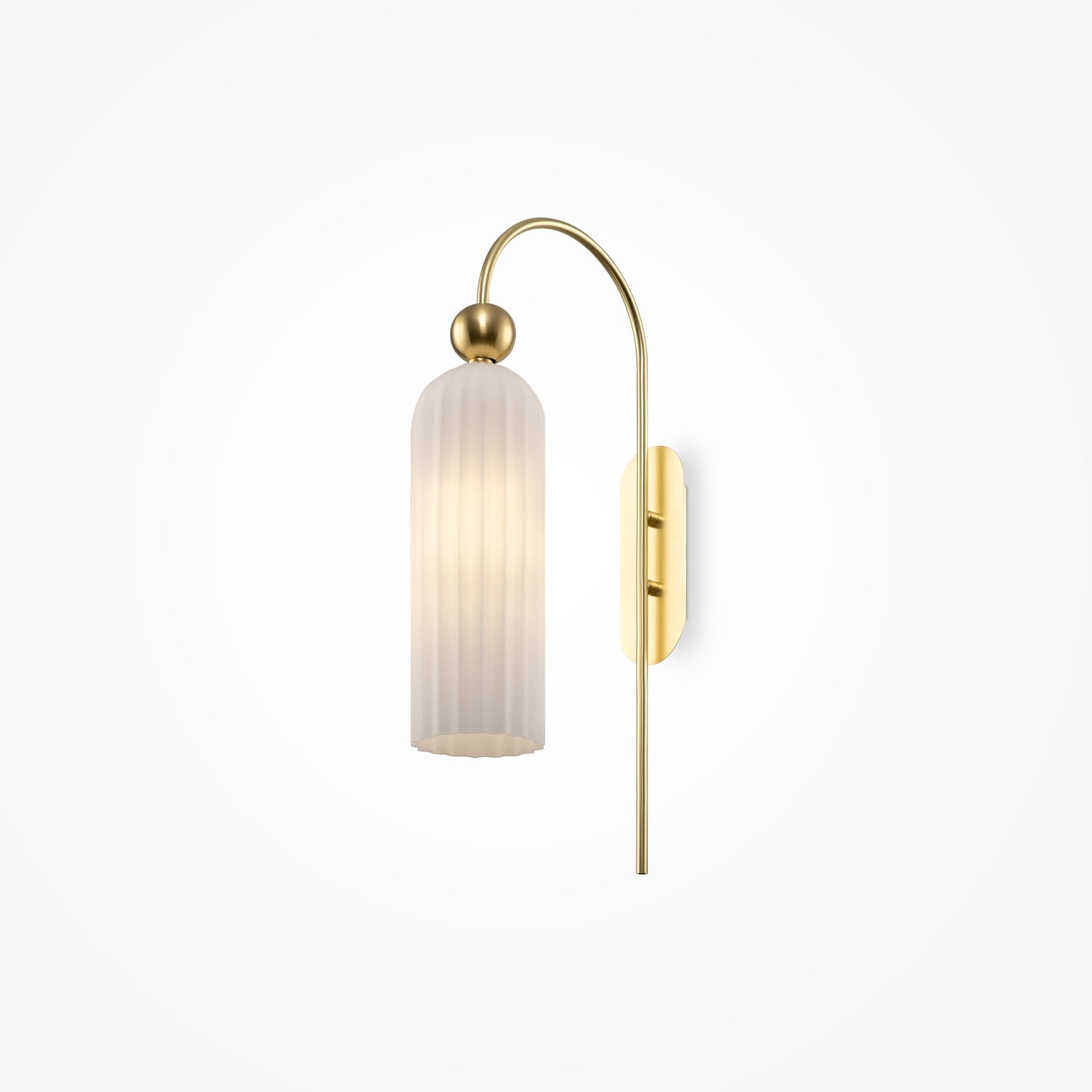 Maytoni Antic Wall Lamp - Brass & White Finish IP20