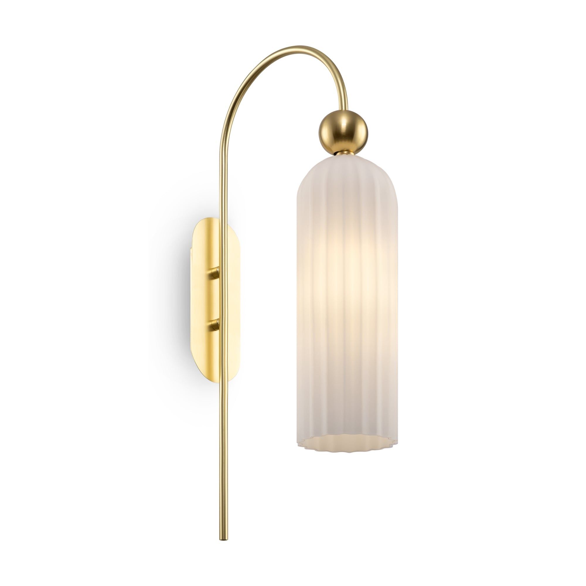 Maytoni Antic Wall Lamp - Brass & White Finish IP20