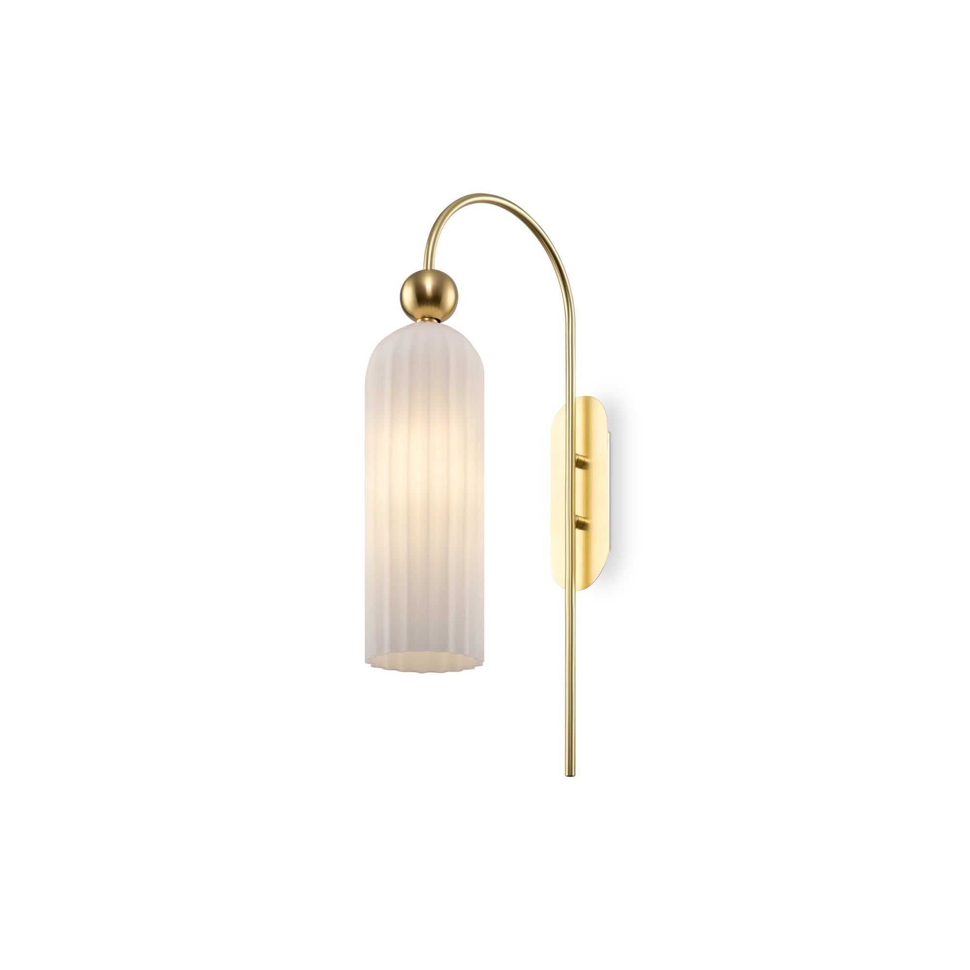 Maytoni Antic Wall Lamp - Brass & White Finish IP20