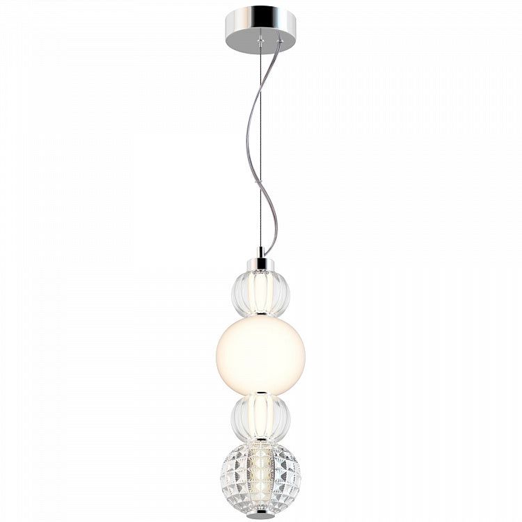 MAYTONI | Collar Pendant Lamp |  Chrome & Glass - Cusack Lighting