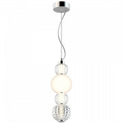 MAYTONI | Collar Pendant Lamp |  Chrome & Glass - Cusack Lighting