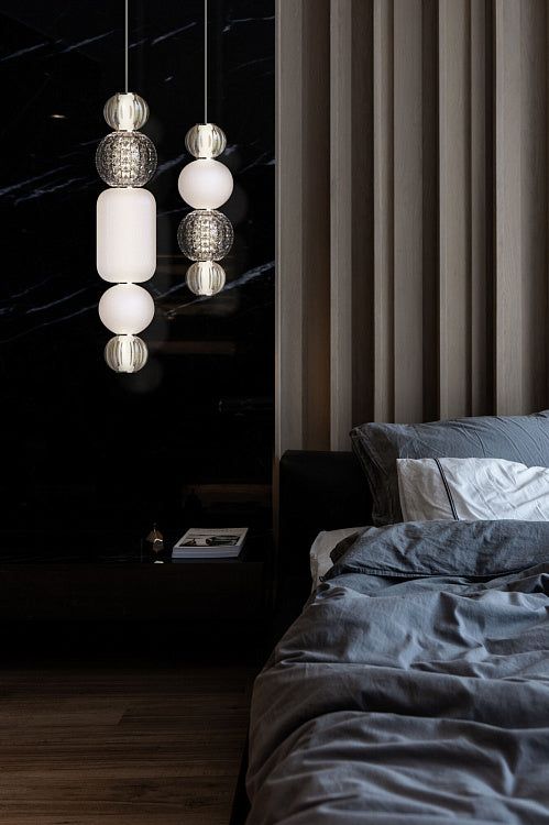 MAYTONI | Collar Pendant Lamp |  Chrome & Glass - Cusack Lighting