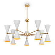Maytoni Vesper 14Lt Centre Ceiling Light - White & Gold Finish