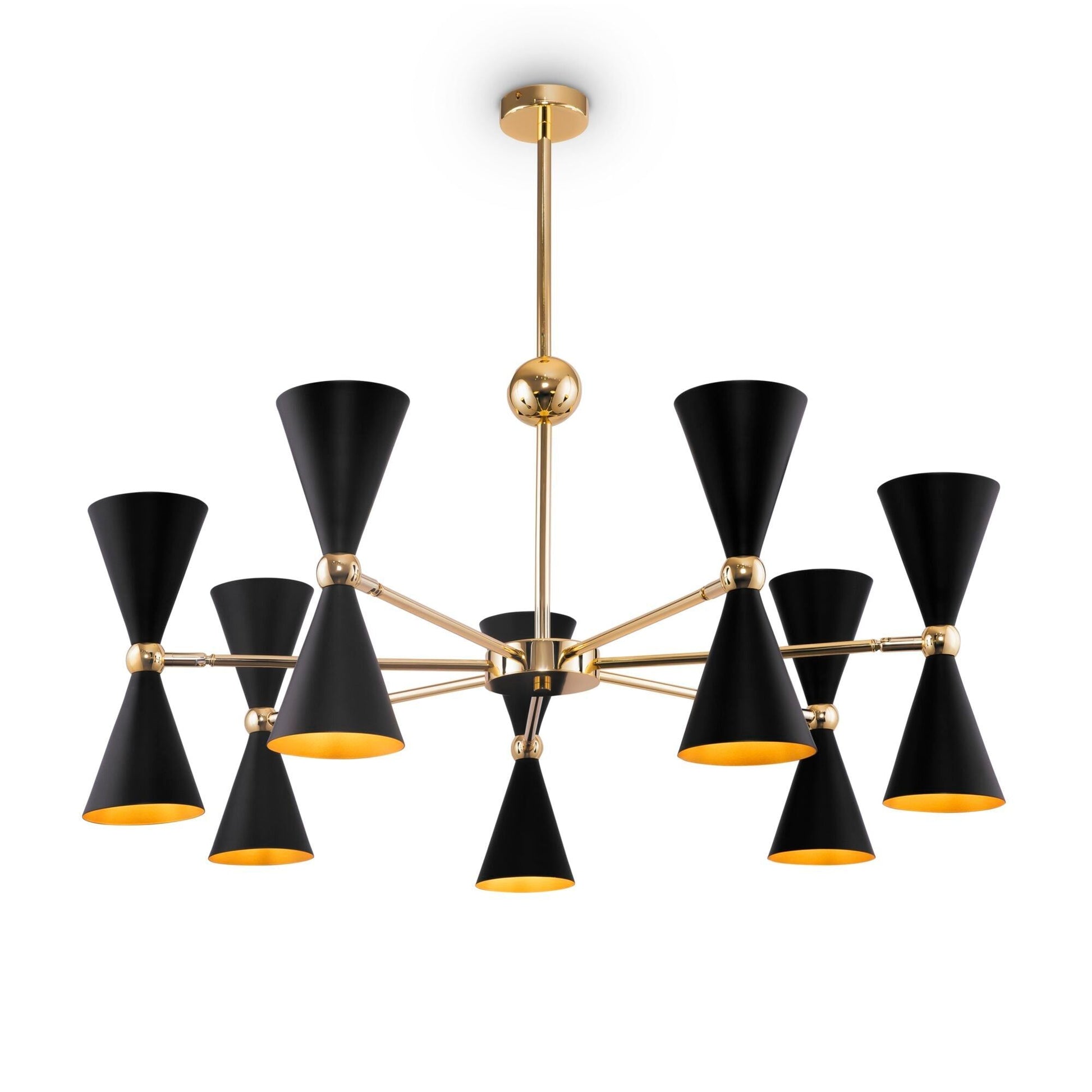 Maytoni Vesper 14Lt Centre Ceiling Light - Black & Gold Finish