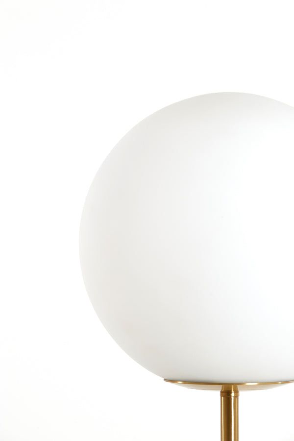 Medina Floor Lamp - Matt White Glass & Antique Bronze Finish
