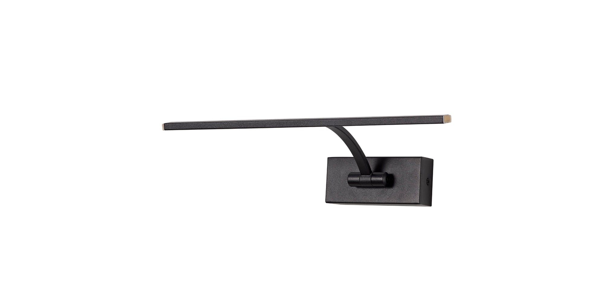 Mia Small 1 Arm Wall Lamp/Picture Light, 1 x 6W LED, 3000K, 470lm, Sand Black, 3yrs Warranty