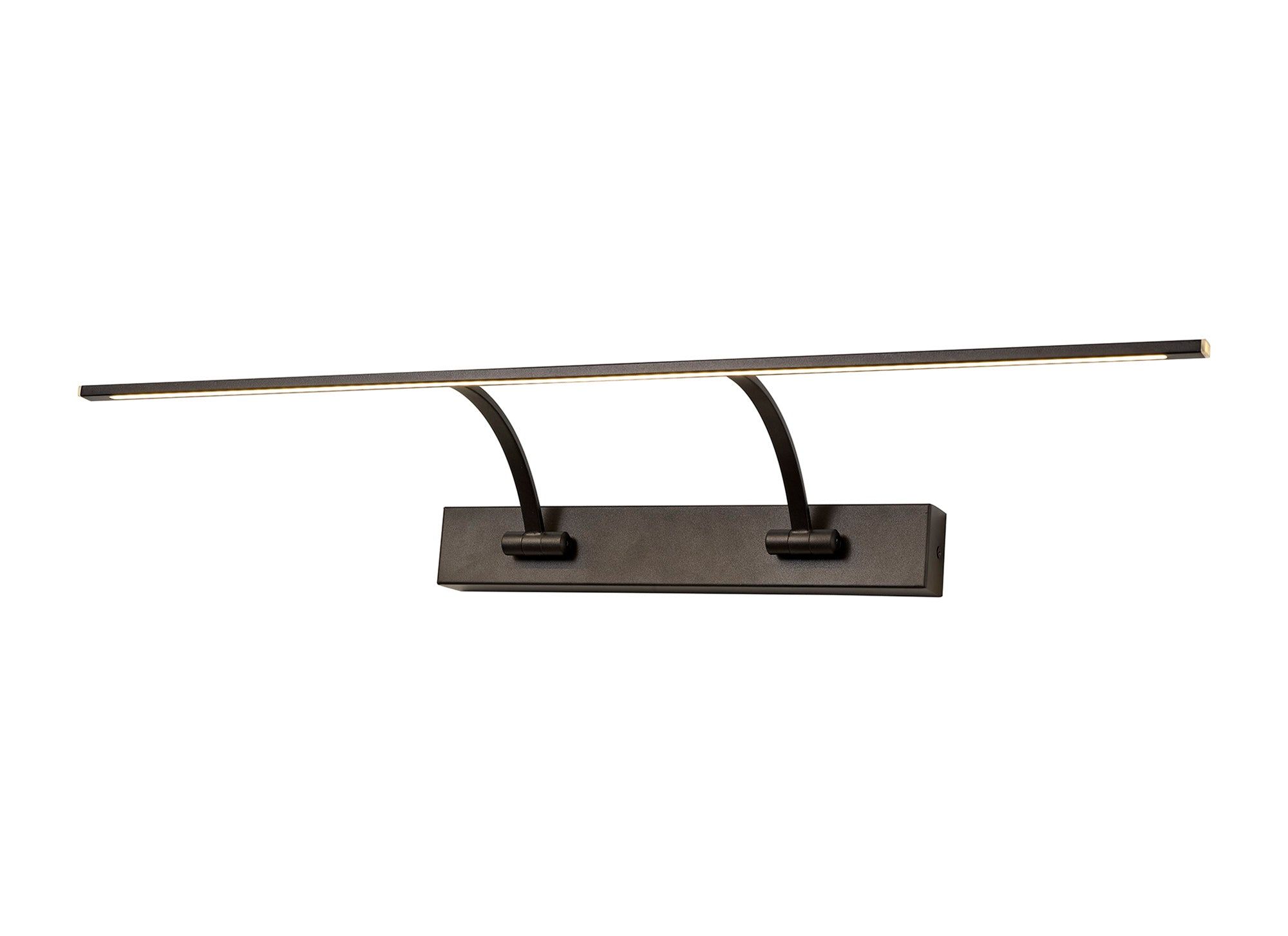 Mia Small 2 Arm Wall Lamp/Picture Light, 1 x 14W LED, 3000K, 1070lm, Sand Black, 3yrs Warranty