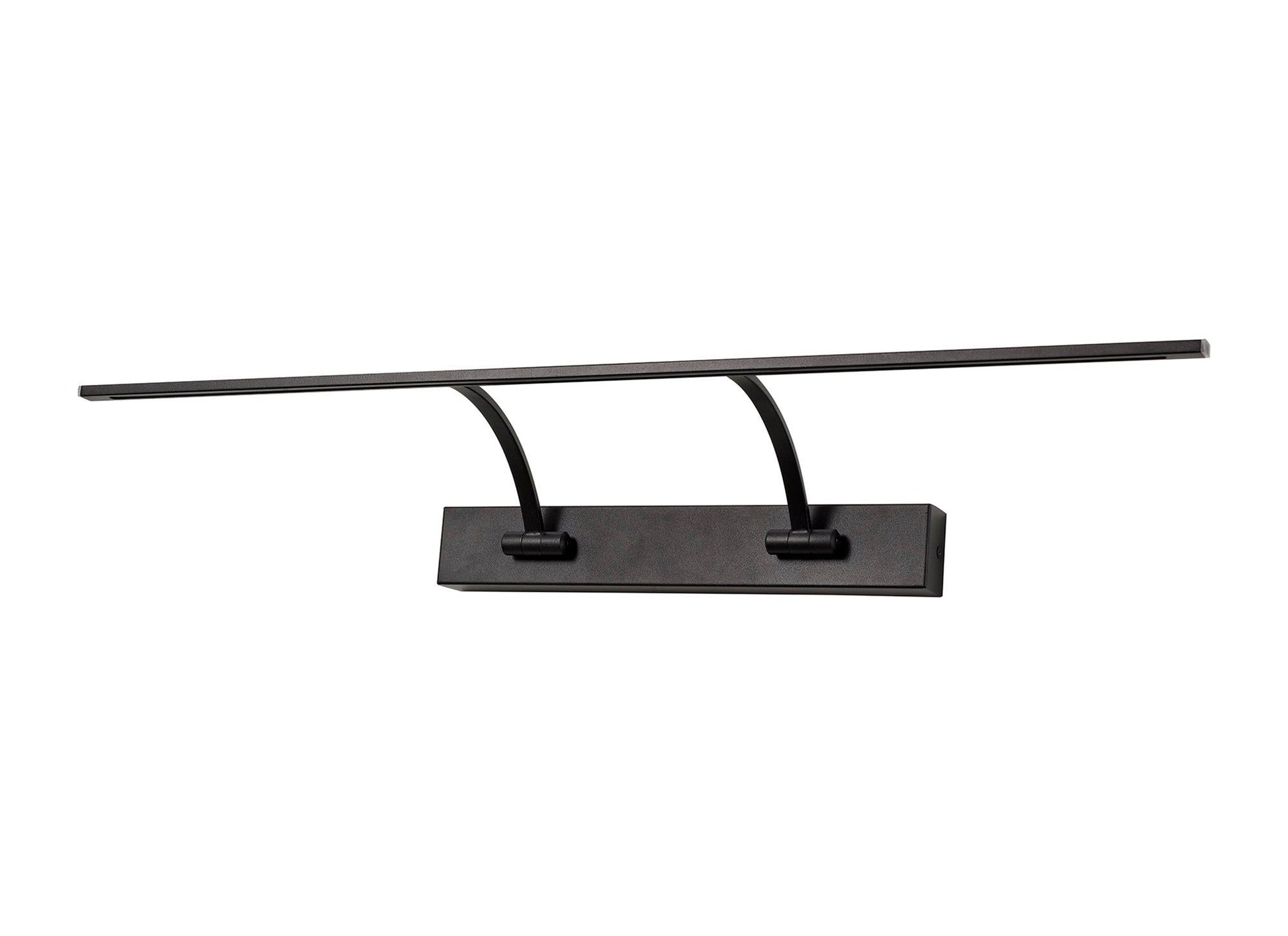 Mia Small 2 Arm Wall Lamp/Picture Light, 1 x 14W LED, 3000K, 1070lm, Sand Black, 3yrs Warranty