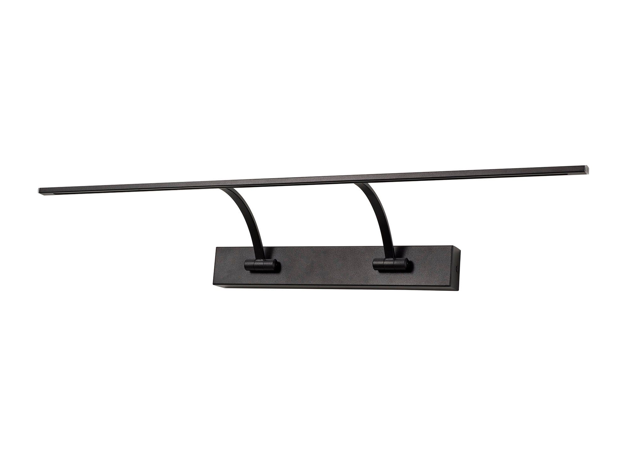 Mia Small 2 Arm Wall Lamp/Picture Light, 1 x 14W LED, 3000K, 1070lm, Sand Black, 3yrs Warranty
