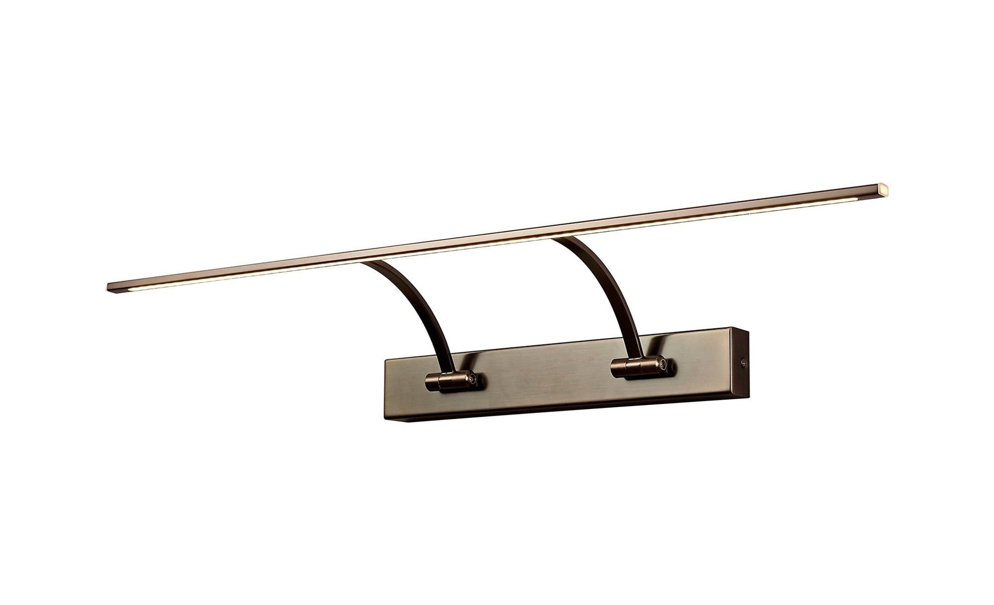 Mia Small 2 Arm Wall Lamp/Picture Light, 1 x 14W LED, 3000K, 1070lm, Bronze, 3yrs Warranty