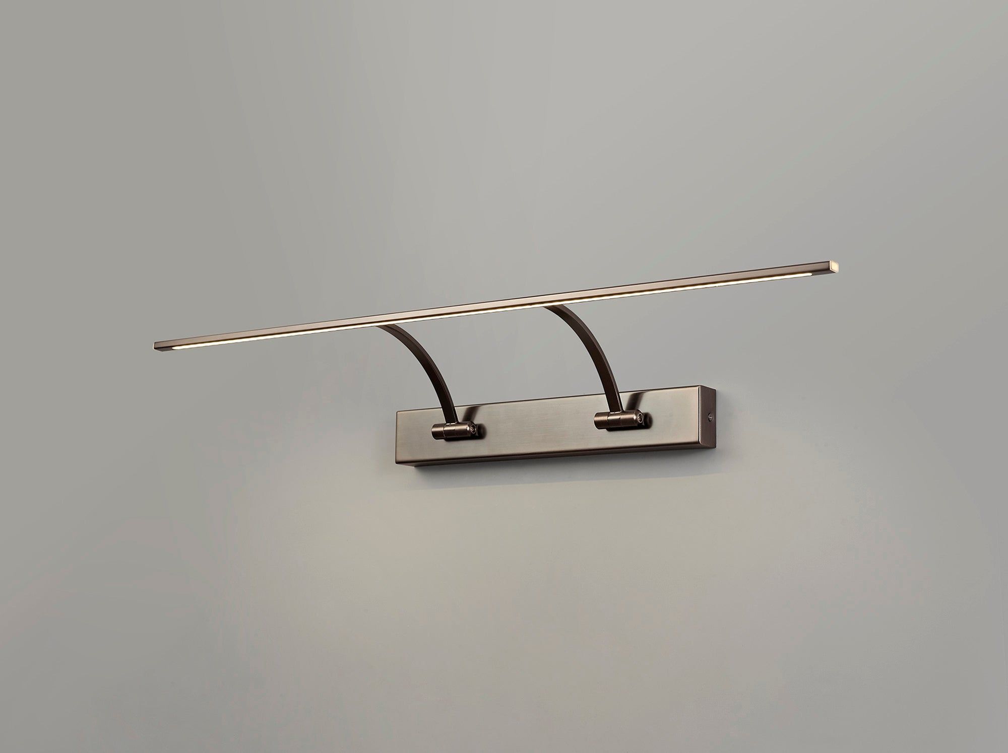 Mia Small 2 Arm Wall Lamp/Picture Light, 1 x 14W LED, 3000K, 1070lm, Bronze, 3yrs Warranty