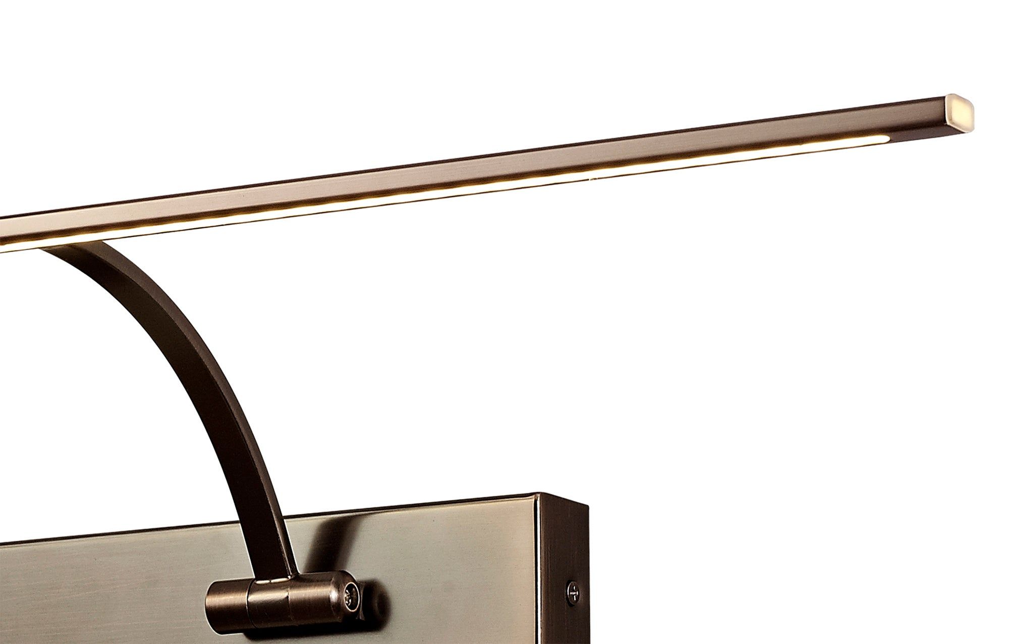 Mia Small 2 Arm Wall Lamp/Picture Light, 1 x 14W LED, 3000K, 1070lm, Bronze, 3yrs Warranty