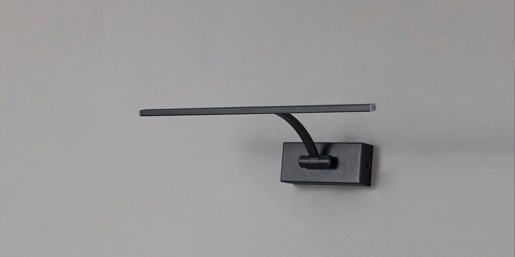 Mia Small 1 Arm Wall Lamp/Picture Light, 1 x 6W LED, 3000K, 470lm, Sand Black, 3yrs Warranty