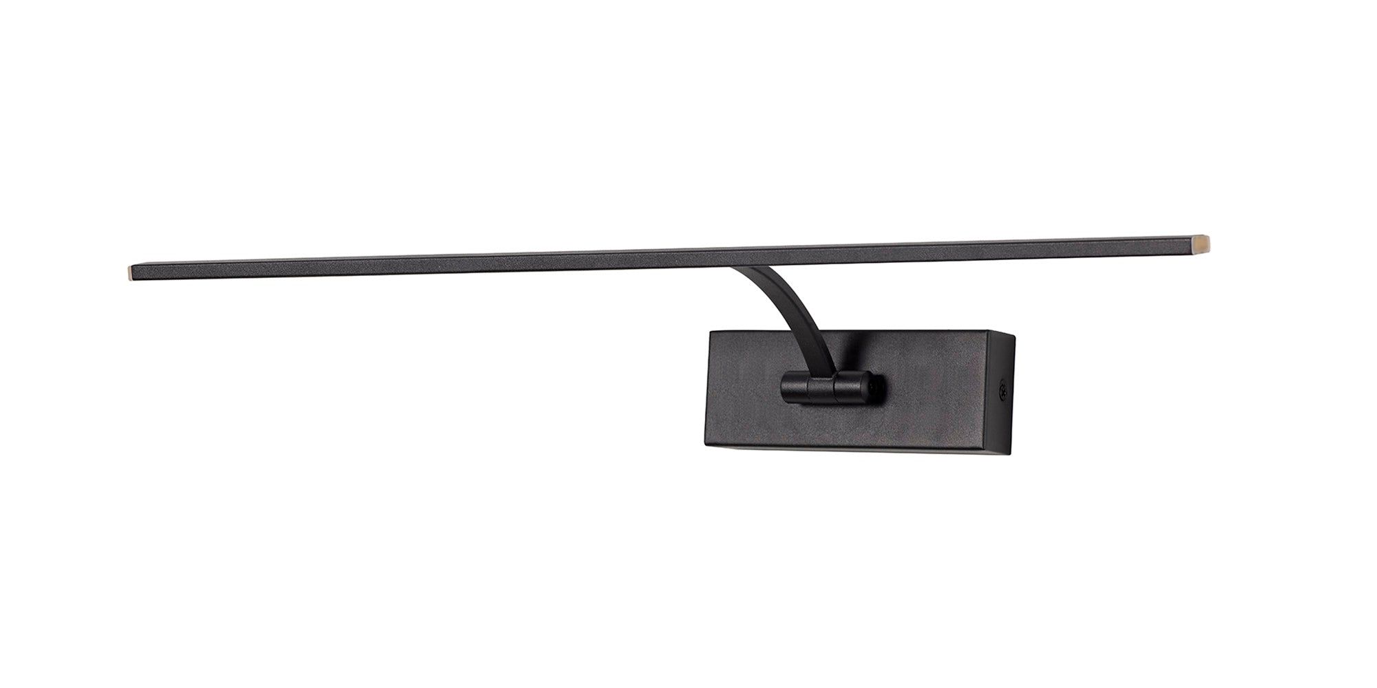 Mia Large 1 Arm Wall Lamp/Picture Light, 1 x 10W LED, 3000K, 850lm, Sand Black, 3yrs Warranty