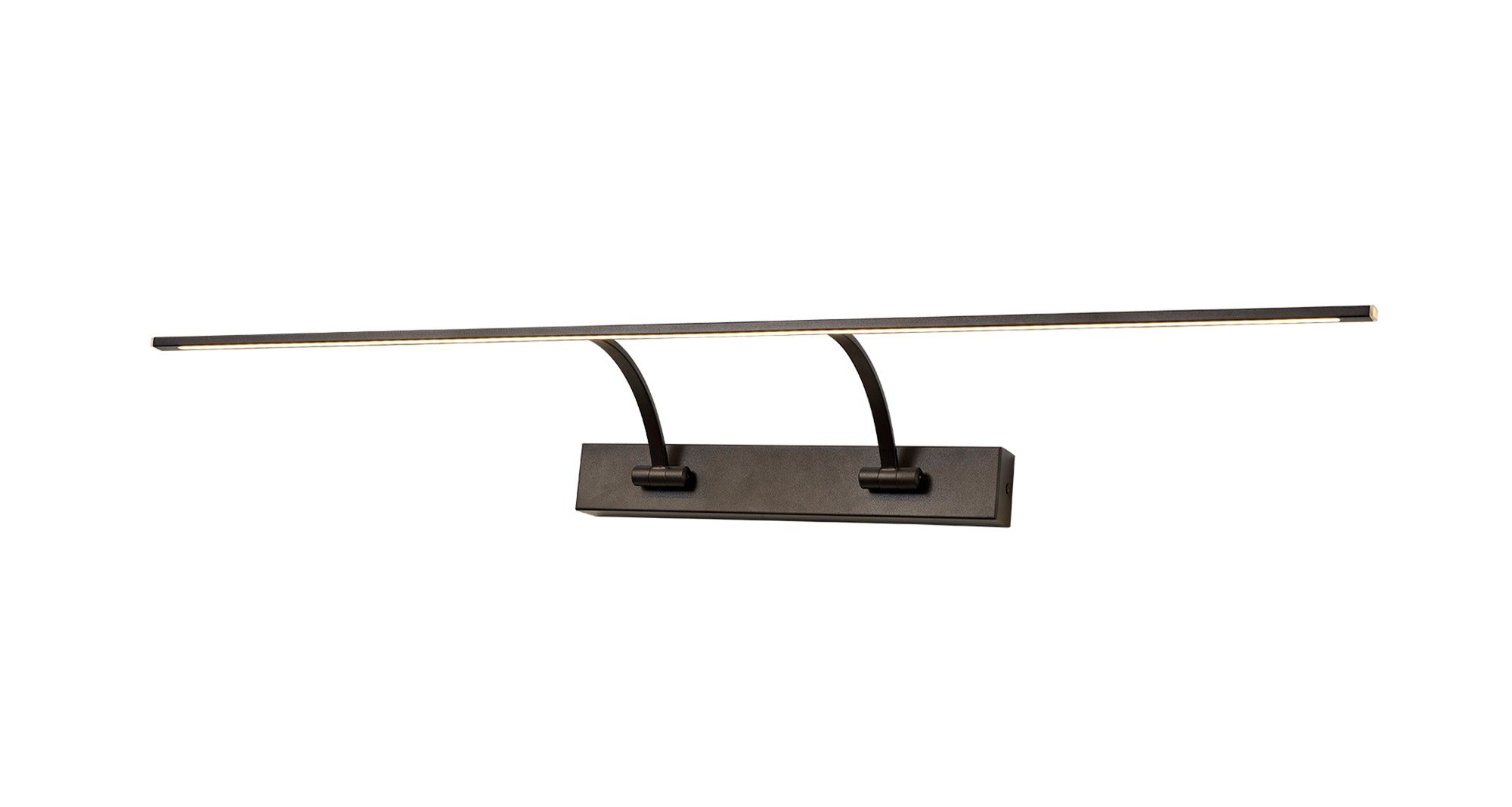 Mia Large 2 Arm Wall Lamp/Picture Light, 1 x 16W LED, 3000K, 1200lm, Sand Black, 3yrs Warranty