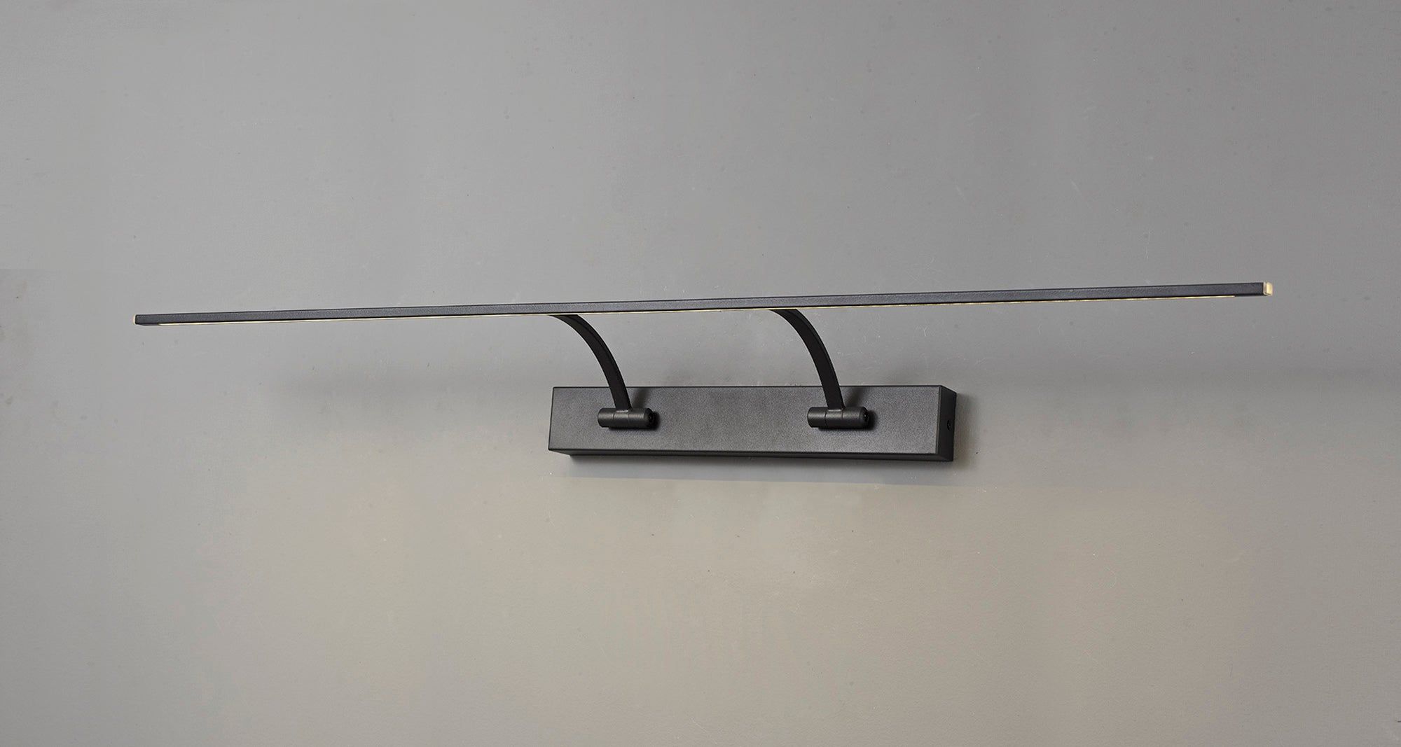 Mia Large 2 Arm Wall Lamp/Picture Light, 1 x 16W LED, 3000K, 1200lm, Sand Black, 3yrs Warranty