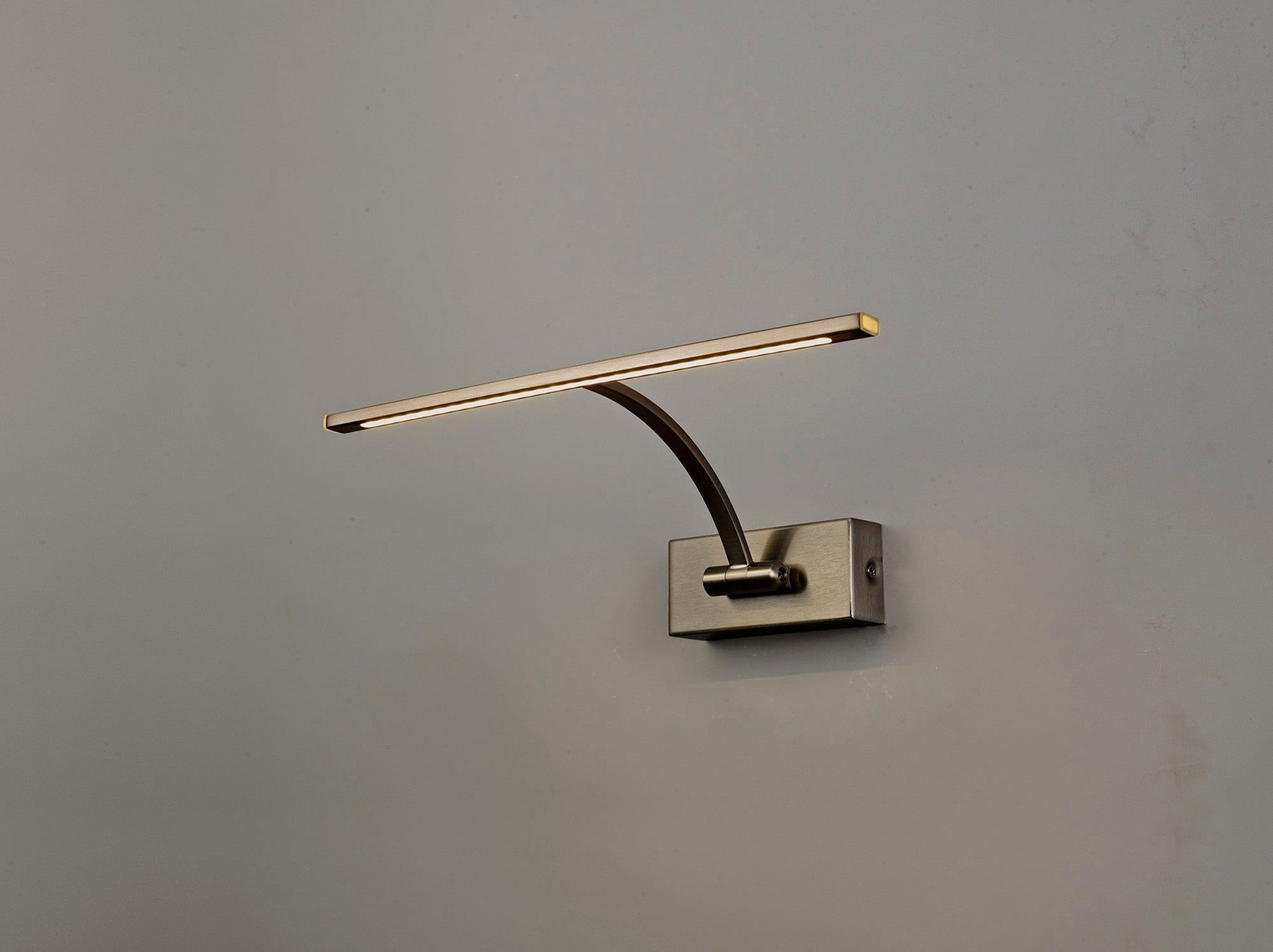 Mia Small 1 Arm Wall Lamp/Picture Light, 1 x 6W LED, 3000K, 470lm, Bronze, 3yrs Warranty