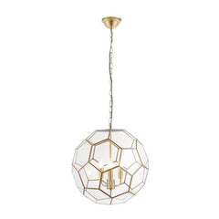 Hexagon 1Lt/3Lt Pendant Light Antique Brass - Cusack Lighting