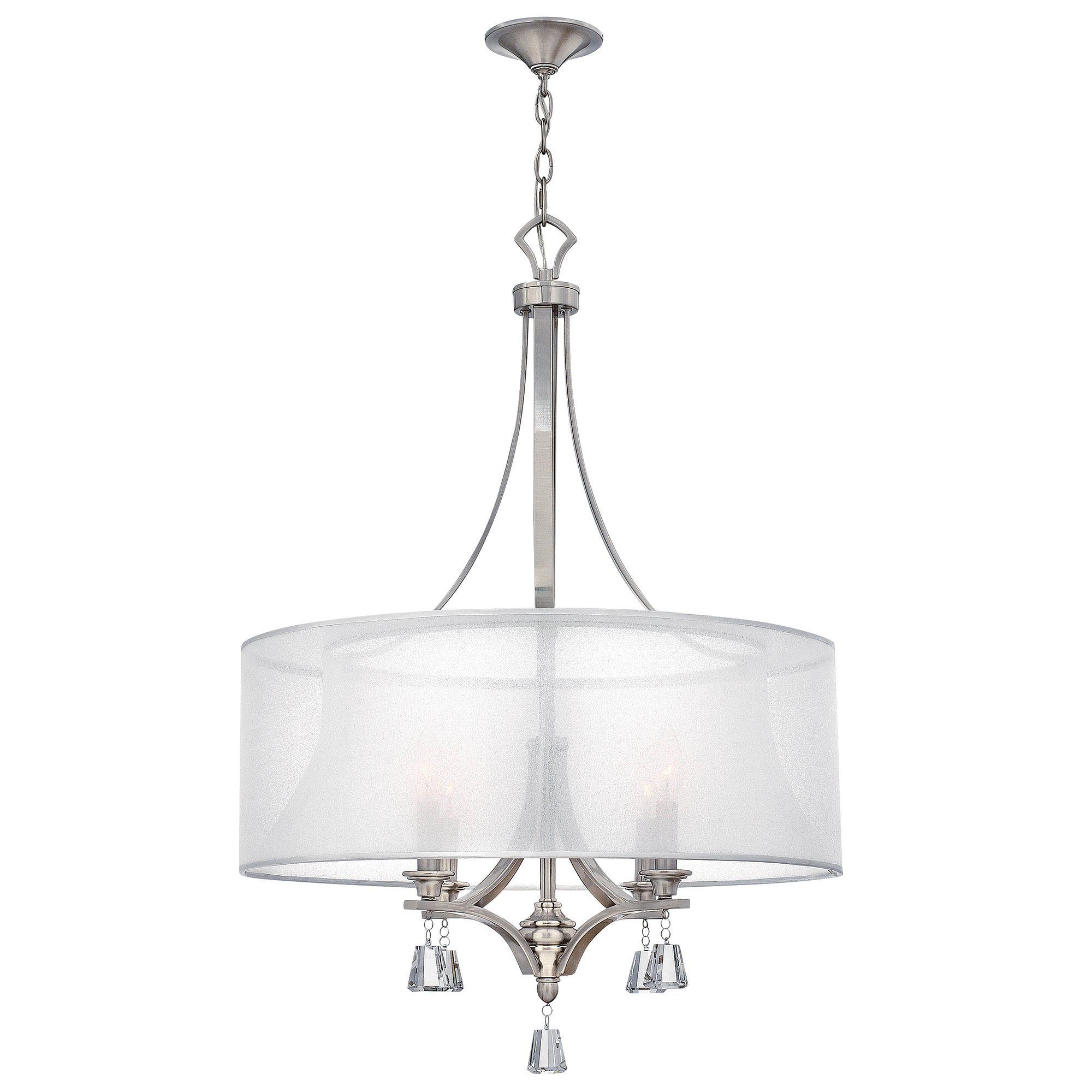 Mime 4L Hanging Shade Ceiling Light – Brushed Nickel Finish