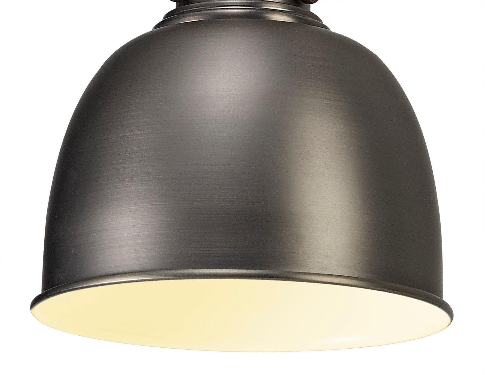 Miner Adjustable Table Lamp, 1 x E27, Antique Silver/Copper/White