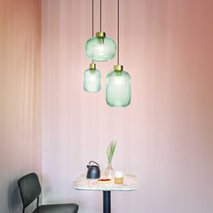 Mint Pendant Light - Green/Smokey Grey Finish - Cusack Lighting