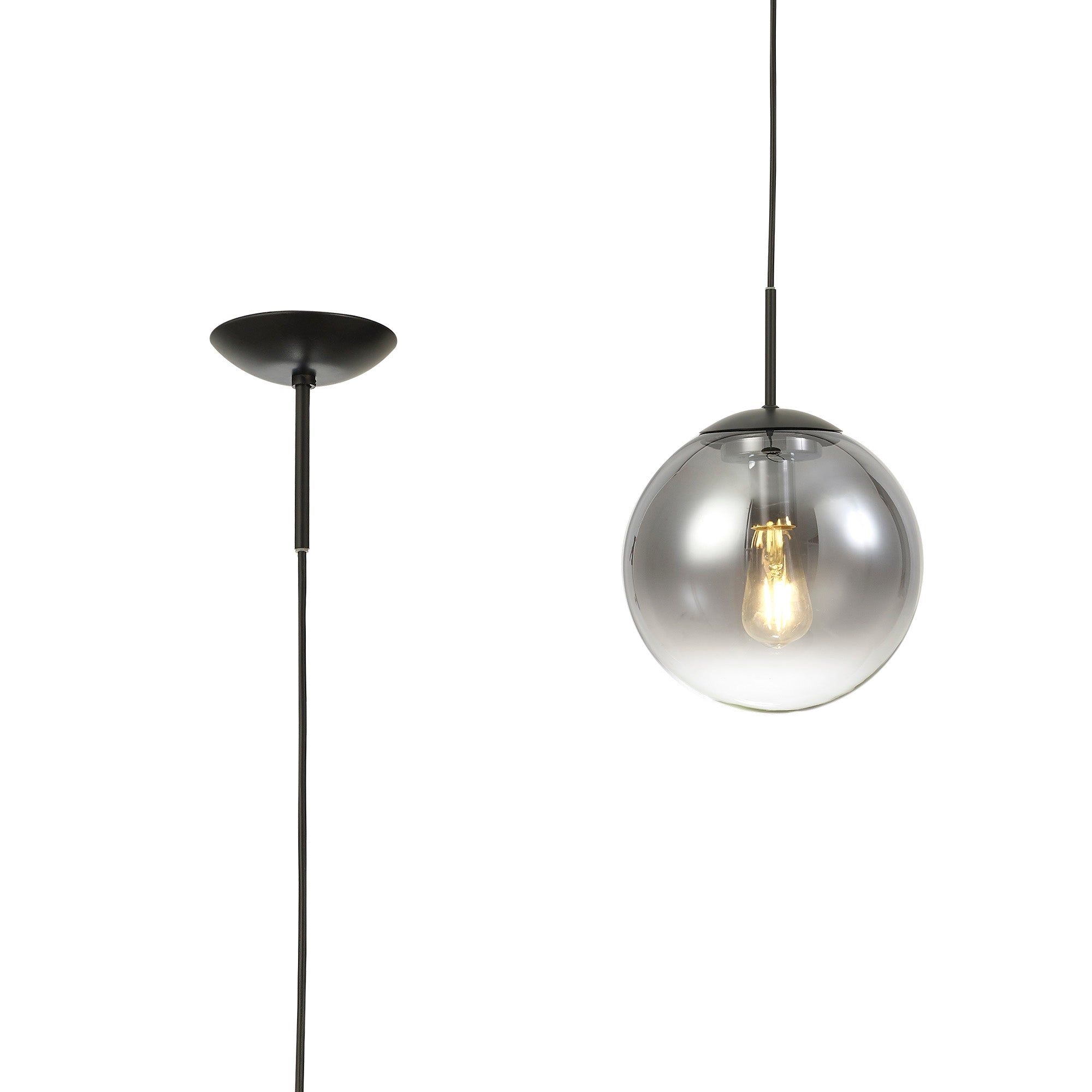 Miranda Pendant Ceiling Light  - Polished Chrome & Clear Glass/Copper & Clear Glass/Satin Nickel & White Glass Finish IP20