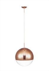 Miranda Pendant Ceiling Light Small/Medium/Large - Polished Chrome & Clear Glass/Copper & Clear Glass/Satin Nickel & White Glass/Matt Black/Smoke Fade Glass./Antique Gold Suspension with Gold/Black Suspension With Frosted White Glass Finish IP20