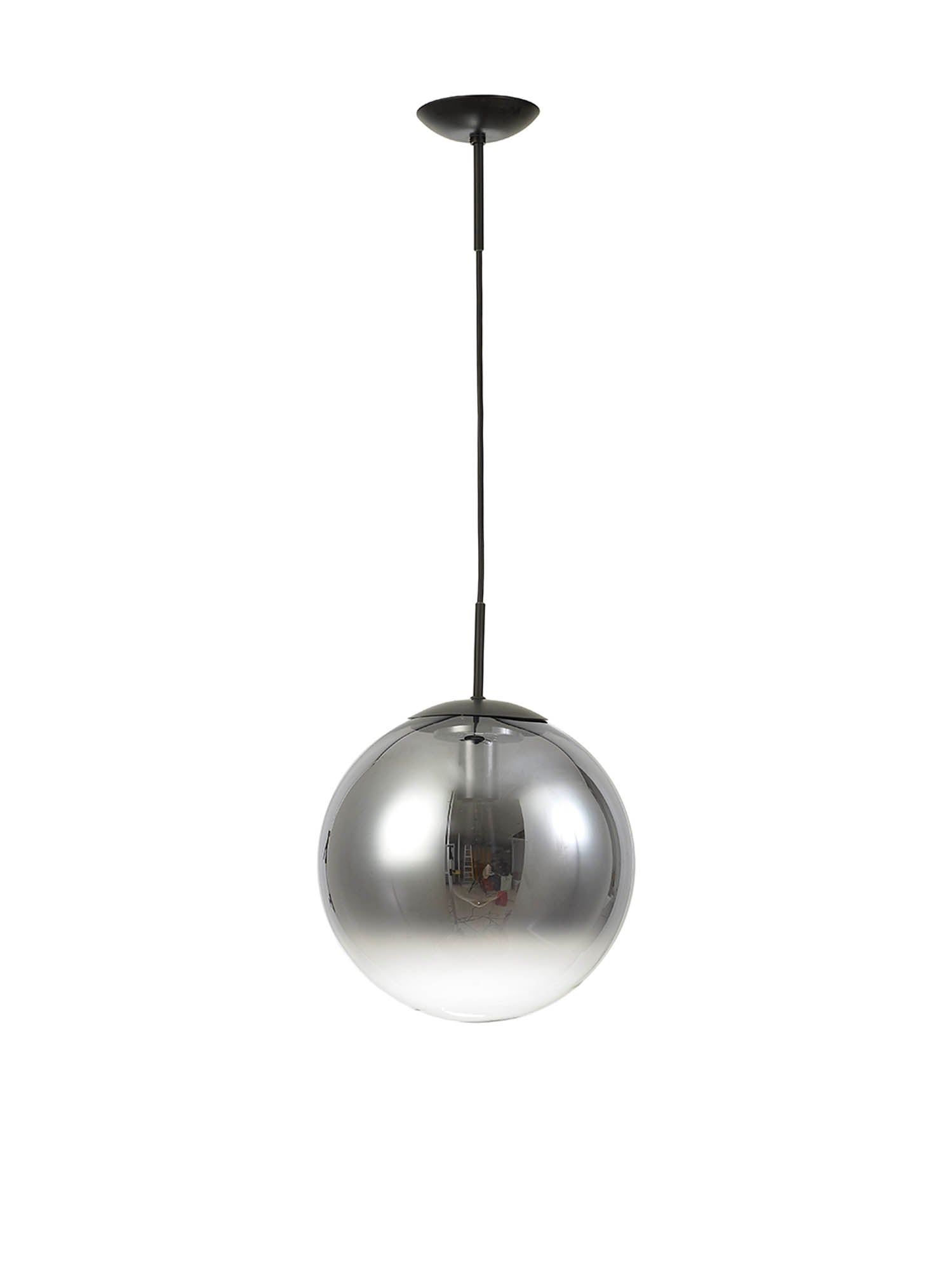 Miranda Pendant Ceiling Light Small/Medium/Large - Polished Chrome & Clear Glass/Copper & Clear Glass/Satin Nickel & White Glass/Matt Black/Smoke Fade Glass./Antique Gold Suspension with Gold/Black Suspension With Frosted White Glass Finish IP20