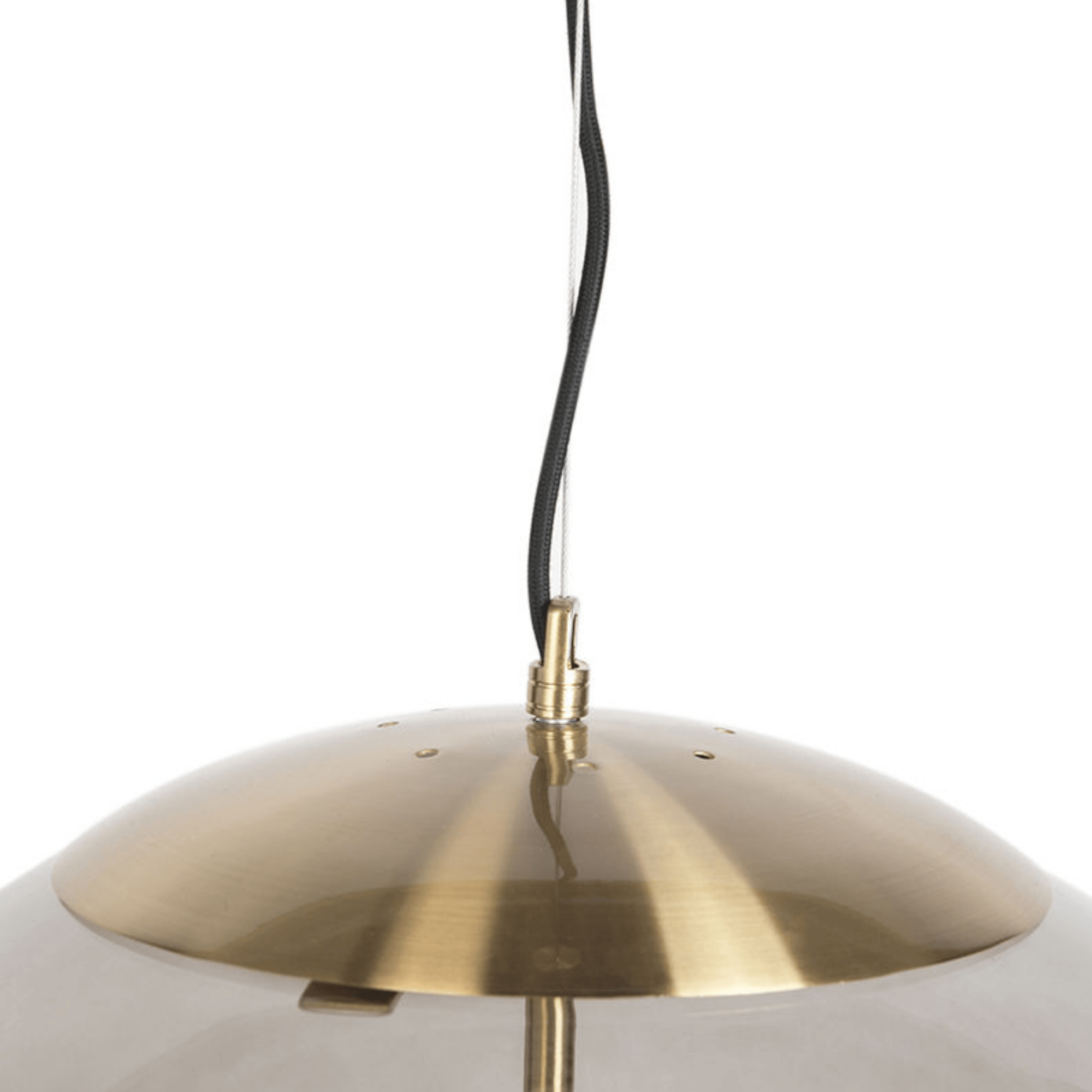 1 Modern hanging lamp brass with smoke glass 50 cm - Ball - Cusack Lighting