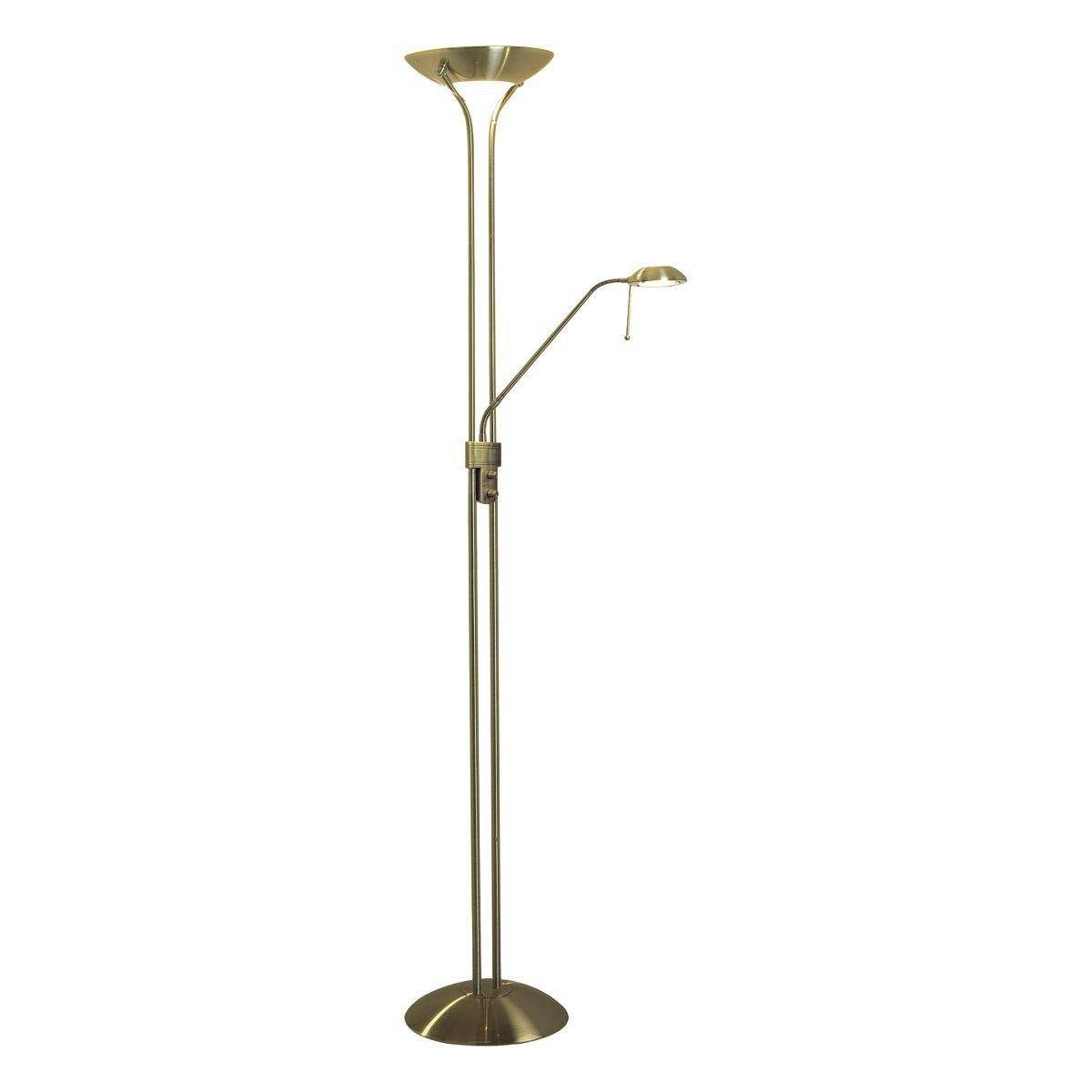Dar Montana Floor Lamp Antique Brass - Cusack Lighting