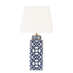 Mystic Table Lamp Blue And White Base Only - Cusack Lighting