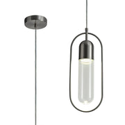 Tienes Pendant, 1 x 7W LED, 4000K, 790lm, Black/Smoked/Satin Nickel/Antique Brass/Amber, 3yrs Warranty