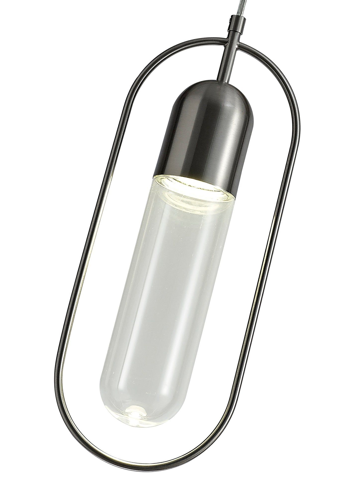 Tienes Pendant, 1 x 7W LED, 4000K, 790lm, Black/Smoked/Satin Nickel/Antique Brass/Amber, 3yrs Warranty