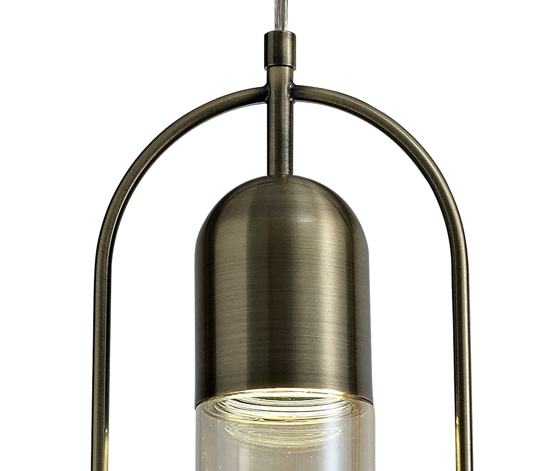 Tienes Pendant, 1 x 7W LED, 4000K, 790lm, Black/Smoked/Satin Nickel/Antique Brass/Amber, 3yrs Warranty