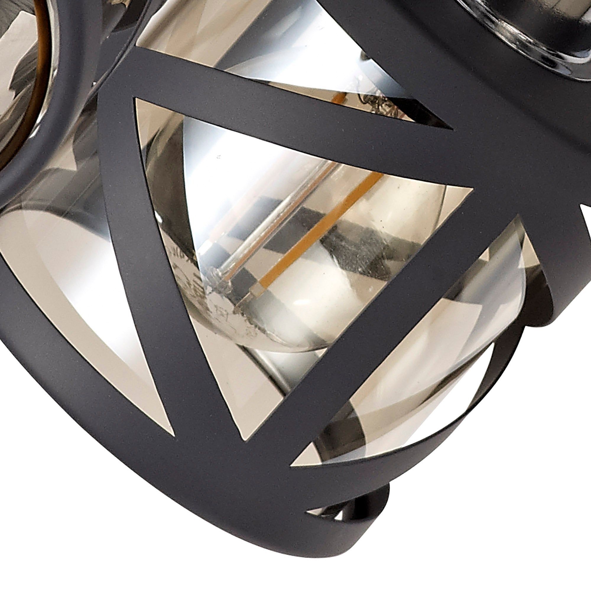 Taeims 3 Light Round Spotlight E14, Oiled Bronze/Matt Grey/Polished Chrome/Cognac